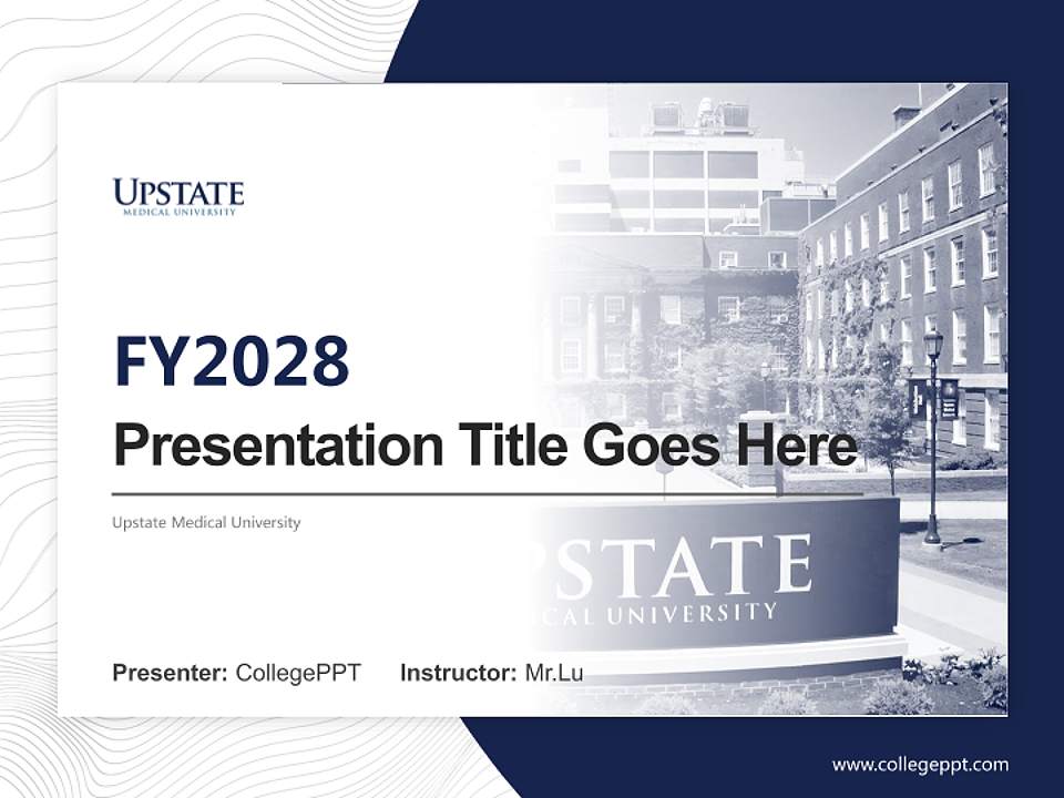 Upstate Medical University Academic Presentation/Research Findings Report PPT Template4:3 ratio PPT effect preview image5