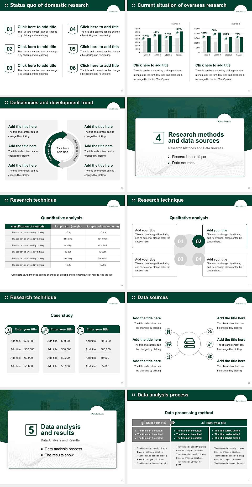 Wagner College Graduation Thesis Defense PPT Template4:3 ratio PPT effect preview image4