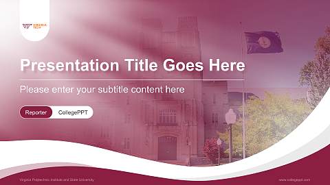 Virginia Polytechnic Institute and State University Lecture Sharing and Networking Event PPT Template
