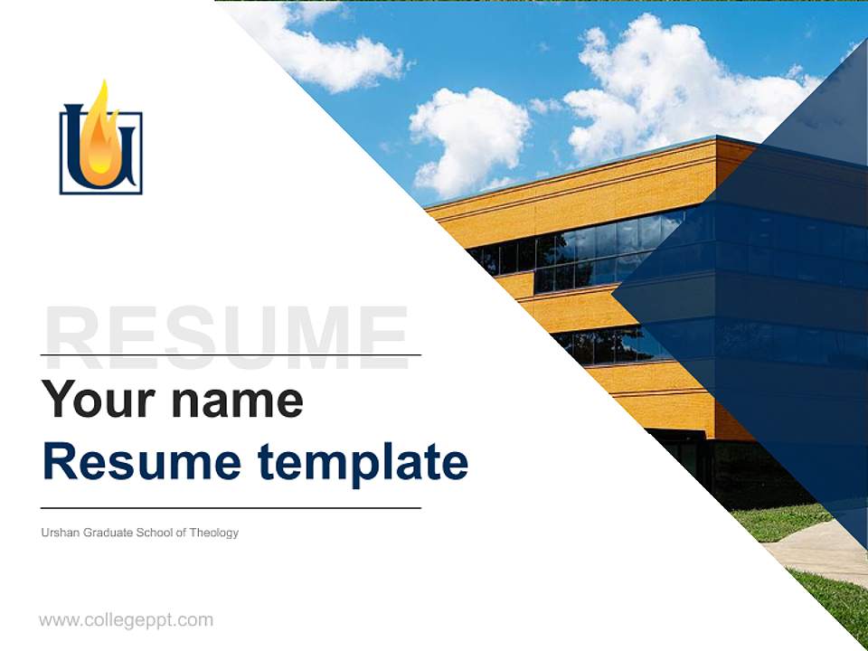 Urshan Graduate School of Theology Resume PPT Template4:3 ratio PPT effect preview image5