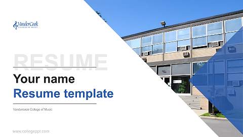Vandercook College of Music Resume PPT Template