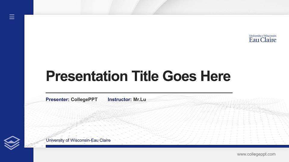 University of Wisconsin-Eau Claire Thesis Proposal/Graduation Defense PPT Template16:9 ratio PPT effect preview image