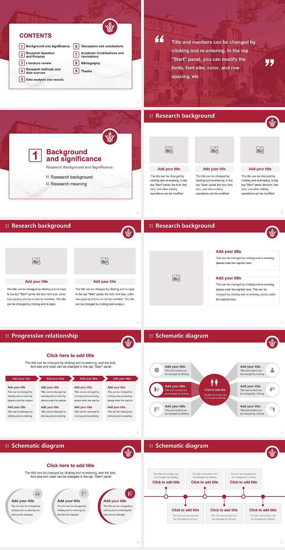 Viterbo University Graduation Thesis Defense PPT Template4:3 ratio PPT effect preview image2