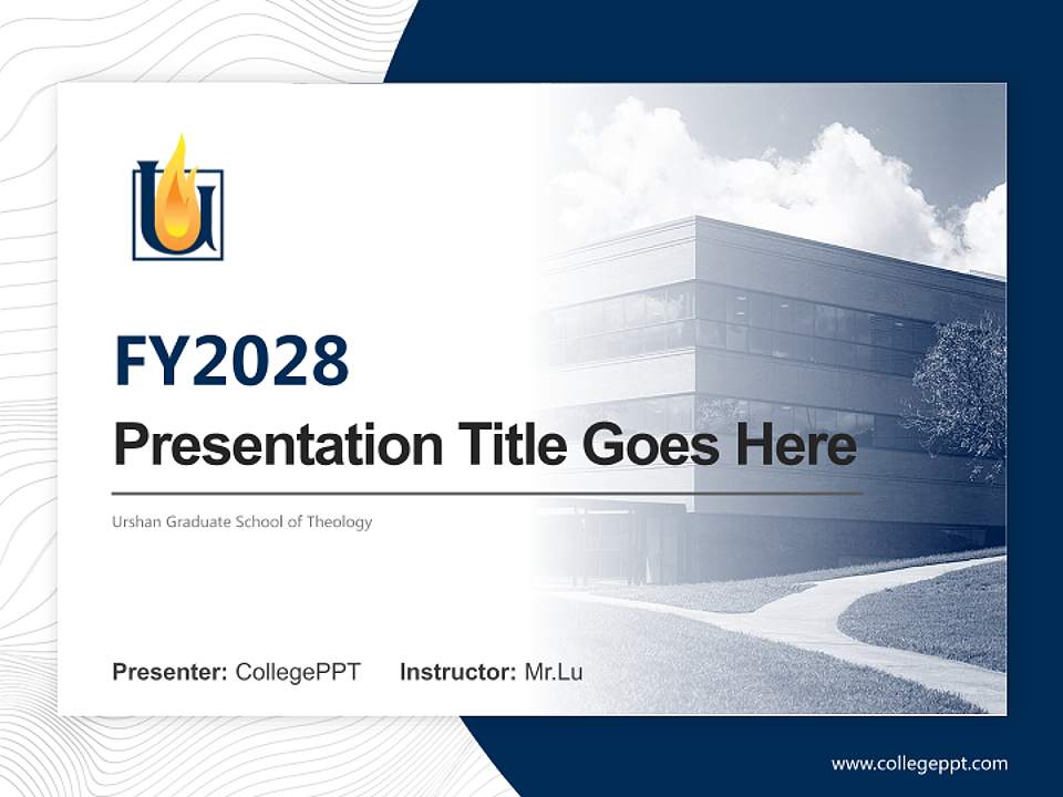 Urshan Graduate School of Theology Academic Presentation/Research Findings Report PPT Template4:3 ratio PPT effect preview image5