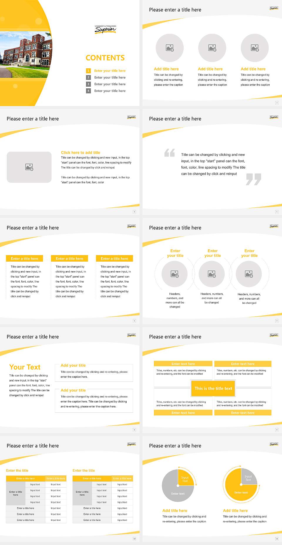 University of Wisconsin-Superior Course/Courseware Creation PPT Template4:3 ratio PPT effect preview image2