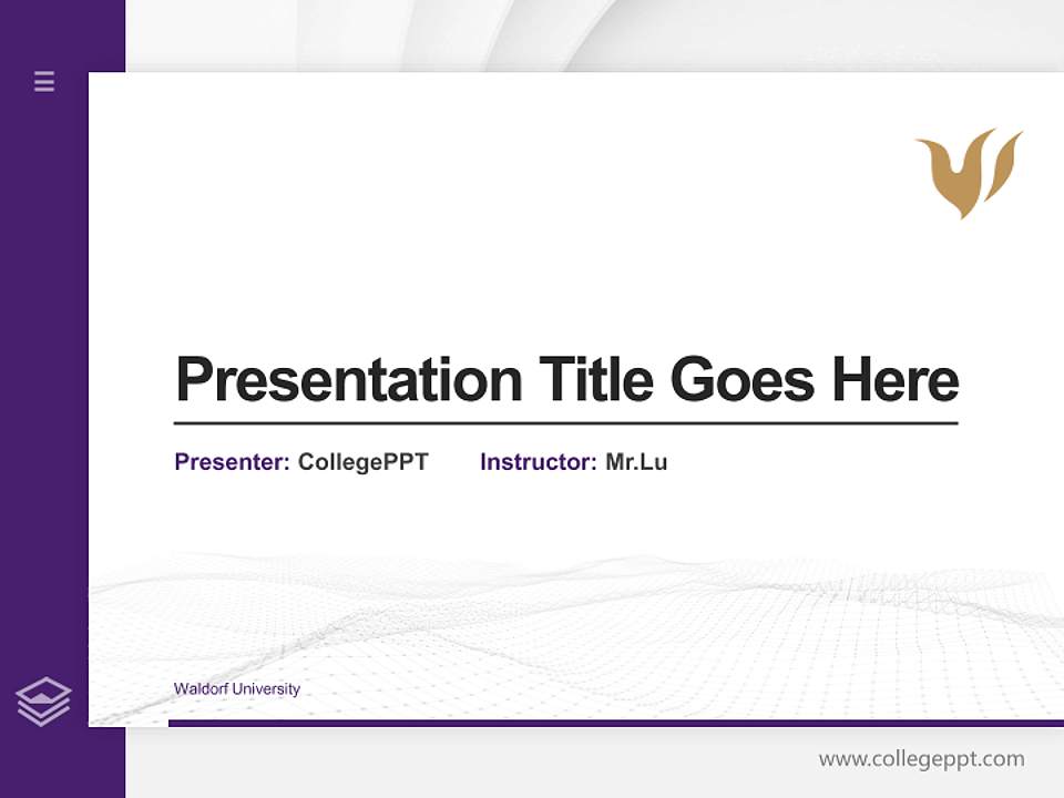 Waldorf University Thesis Proposal/Graduation Defense PPT Template4:3 ratio PPT effect preview image5