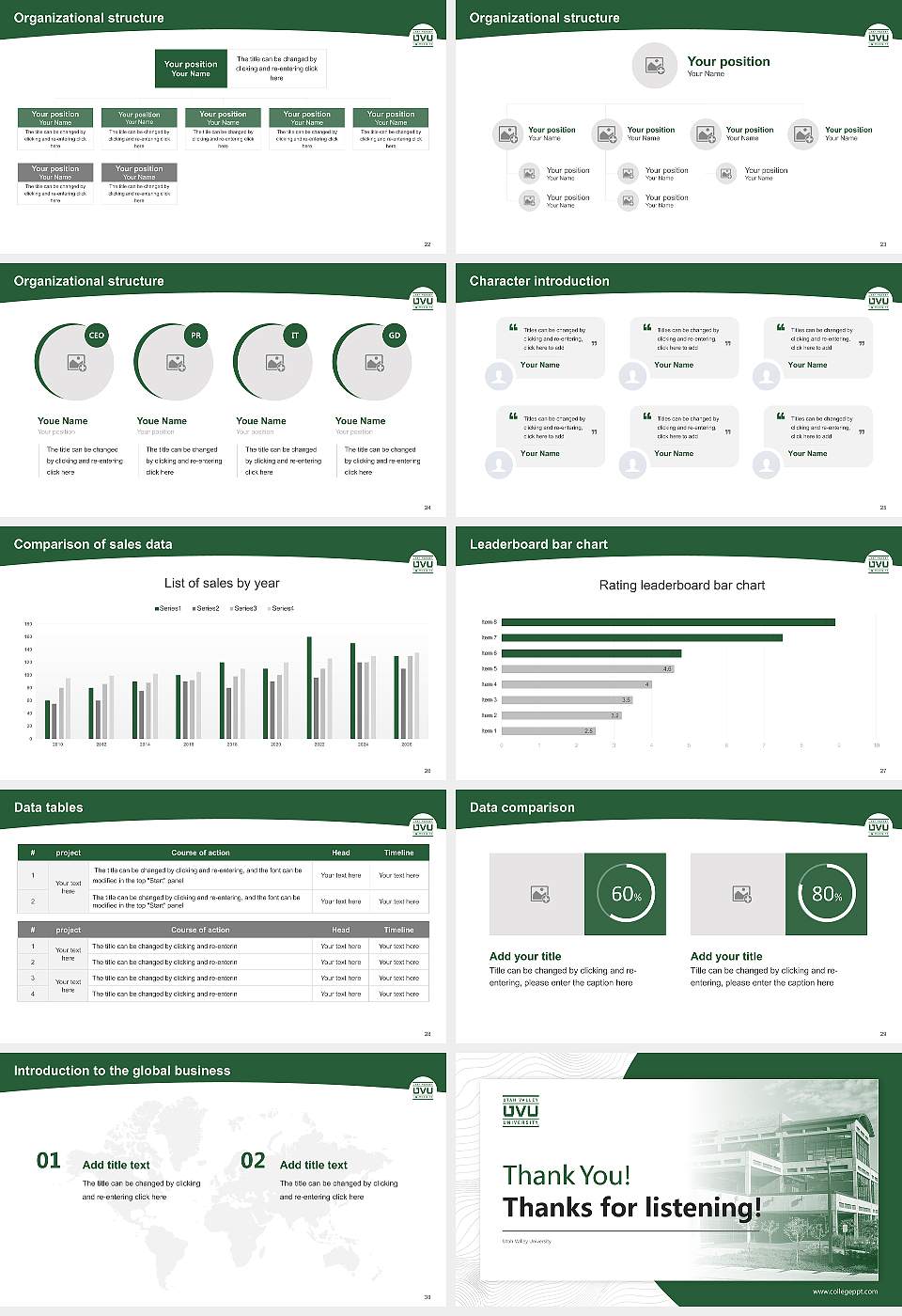 Utah Valley University Academic Presentation/Research Findings Report PPT Template16:9 ratio PPT effect preview image4