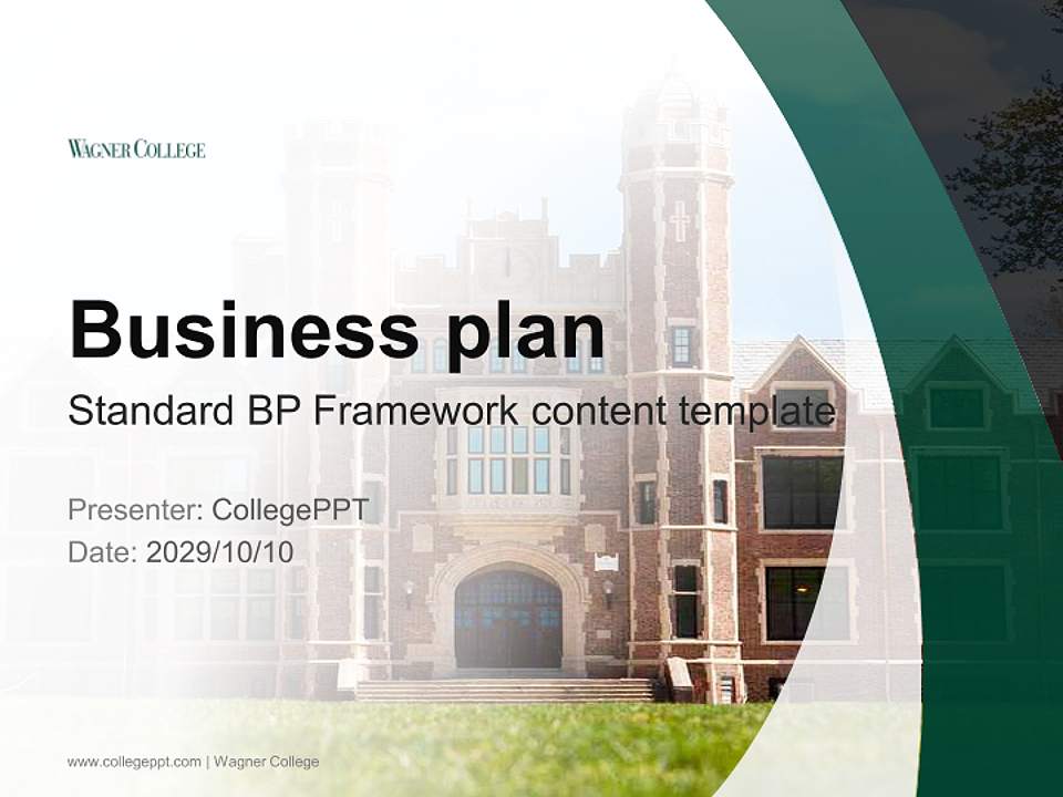 Wagner College Competition/Entrepreneurship Contest PPT Template4:3 ratio PPT effect preview image9