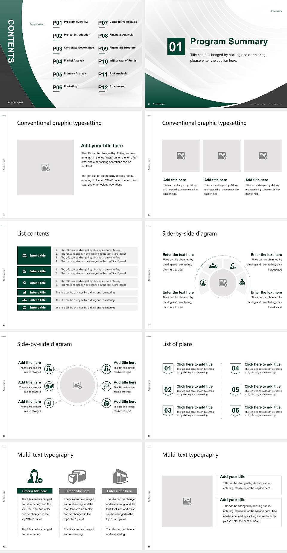 Wagner College Competition/Entrepreneurship Contest PPT Template4:3 ratio PPT effect preview image2