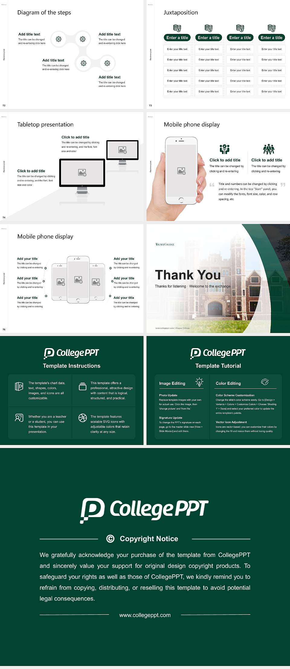 Wagner College Competition/Entrepreneurship Contest PPT Template4:3 ratio PPT effect preview image9