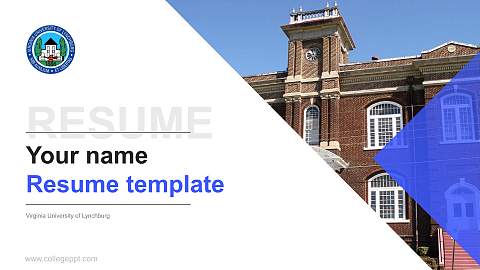 Virginia University of Lynchburg Resume PPT Template
