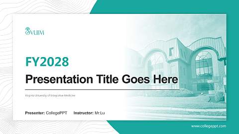 Virginia University of Integrative Medicine Academic Presentation/Research Findings Report PPT Template
