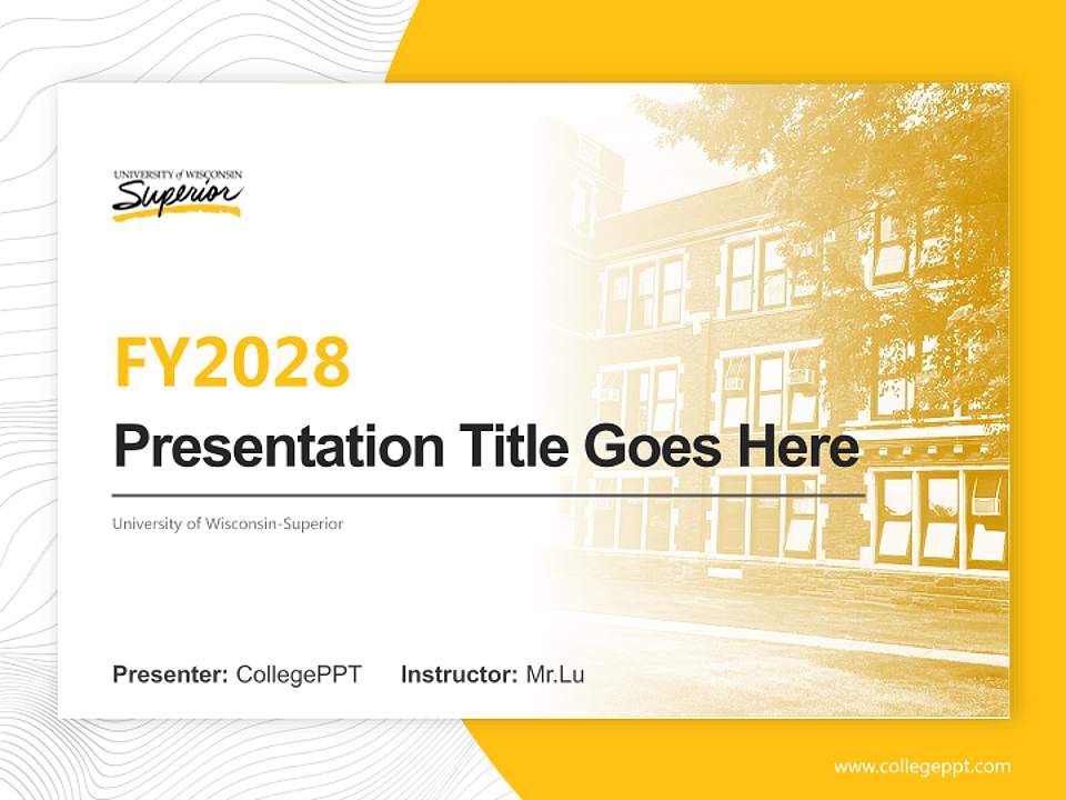 University of Wisconsin-Superior Academic Presentation/Research Findings Report PPT Template4:3 ratio PPT effect preview image5
