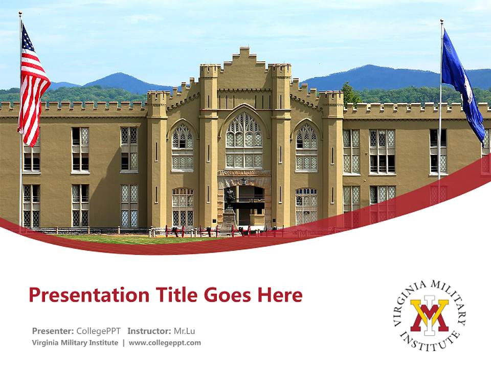Virginia Military Institute Course/Courseware Creation PPT Template4:3 ratio PPT effect preview image5