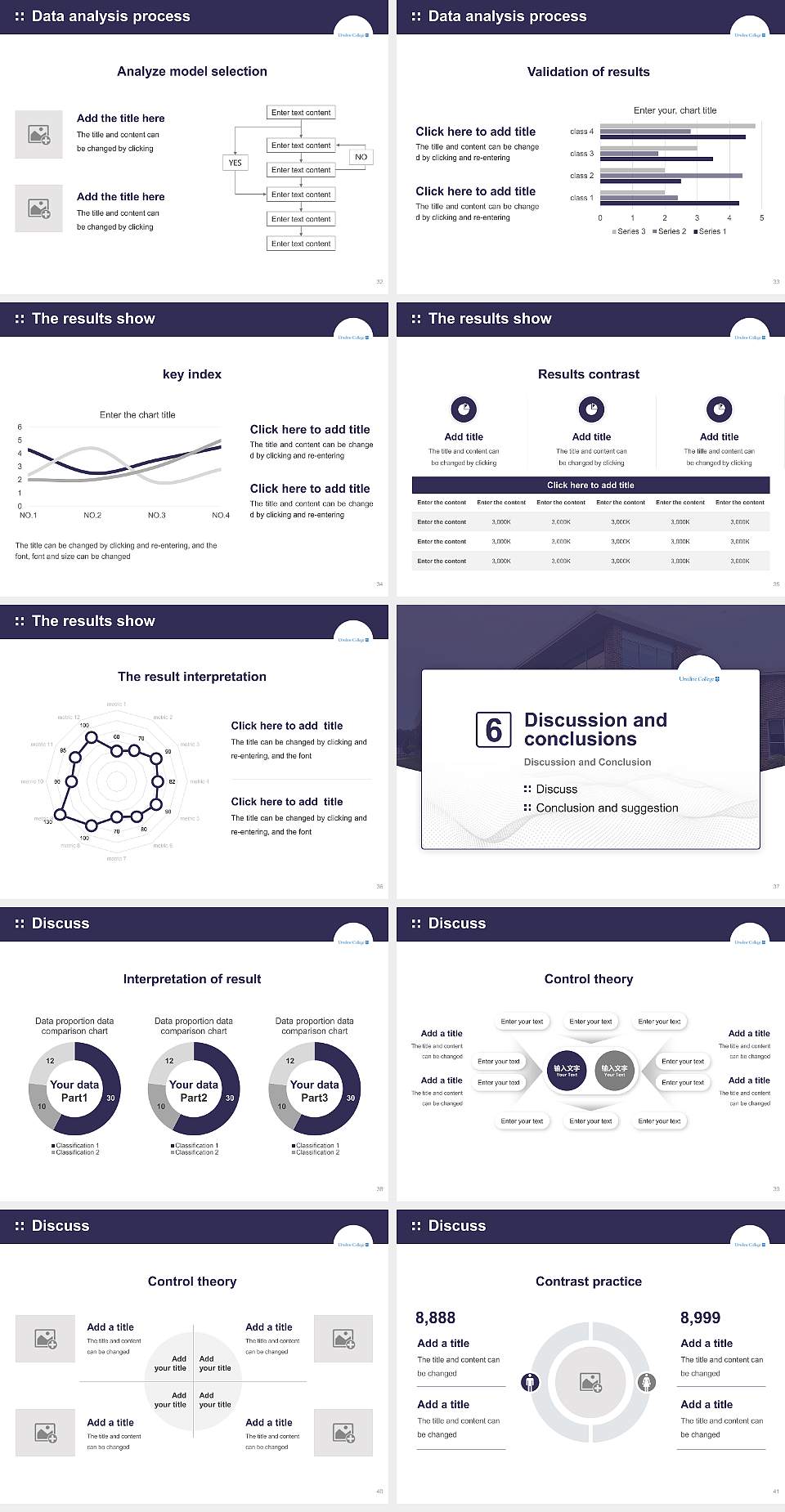 Ursuline College Graduation Thesis Defense PPT Template4:3 ratio PPT effect preview image5