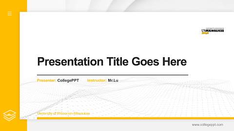 University of Wisconsin-Milwaukee Thesis Proposal/Graduation Defense PPT Template