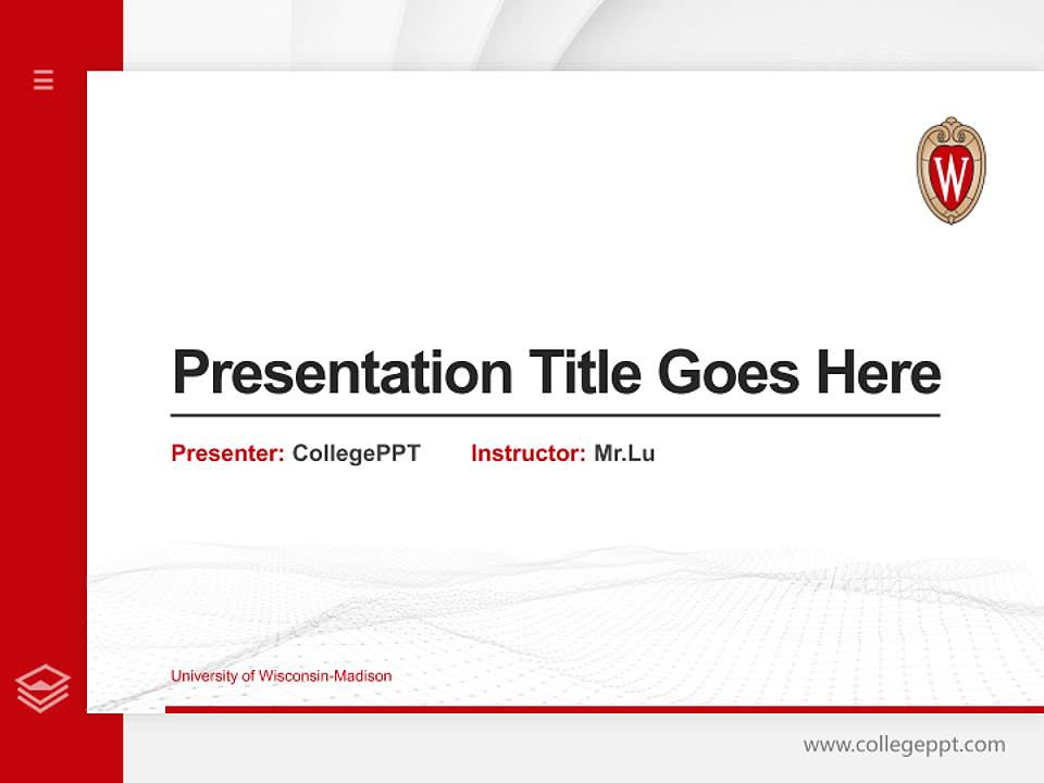 University of Wisconsin-Madison Thesis Proposal/Graduation Defense PPT Template4:3 ratio PPT effect preview image5