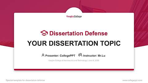 Vaughn College of Aeronautics and Technology Graduation Thesis Defense PPT Template