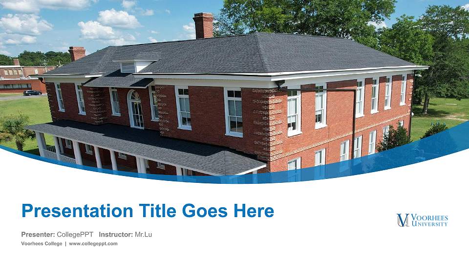 Voorhees College Course/Courseware Creation PPT Template16:9 ratio PPT effect preview image