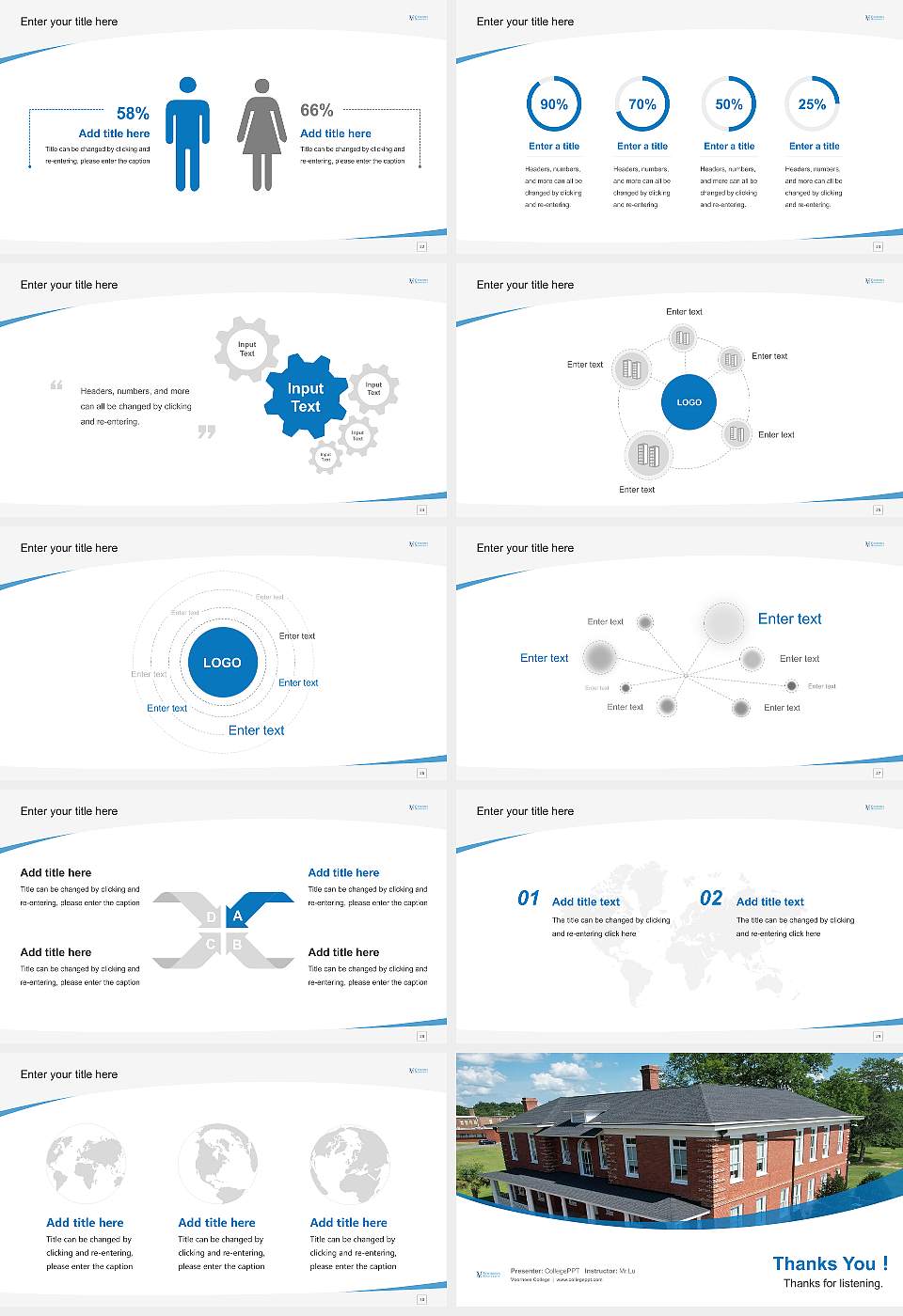 Voorhees College Course/Courseware Creation PPT Template16:9 ratio PPT effect preview image4