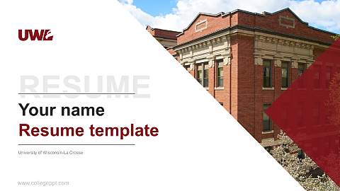 University of Wisconsin-La Crosse Resume PPT Template