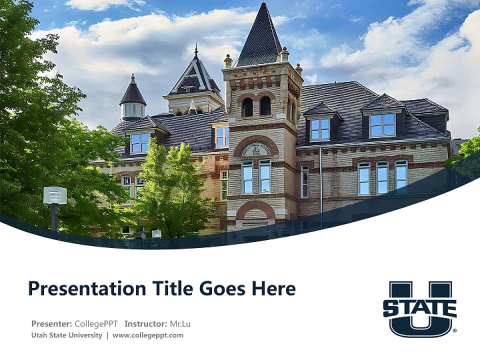 Utah State University Course/Courseware Creation PPT Template4:3 ratio PPT effect preview image5