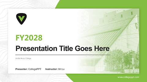 Visible Music College Academic Presentation/Research Findings Report PPT Template