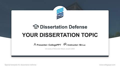 University of Wisconsin-Stout Graduation Thesis Defense PPT Template