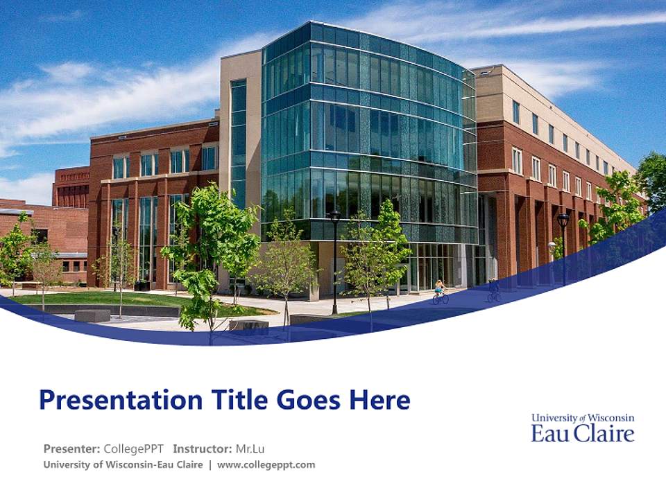 University of Wisconsin-Eau Claire Course/Courseware Creation PPT Template4:3 ratio PPT effect preview image5