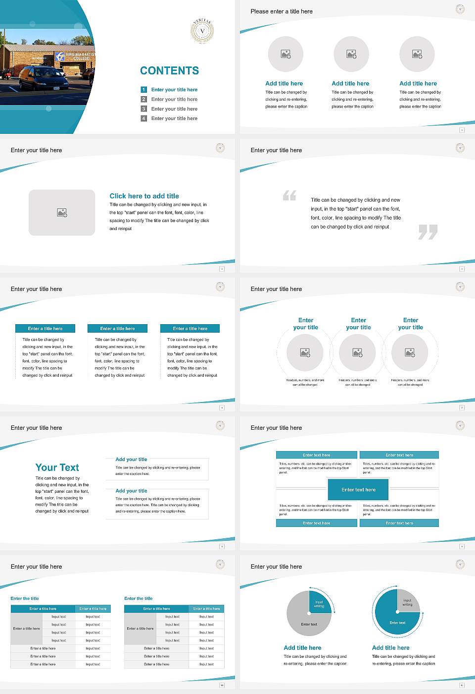 Veritas Baptist College Course/Courseware Creation PPT Template16:9 ratio PPT effect preview image2