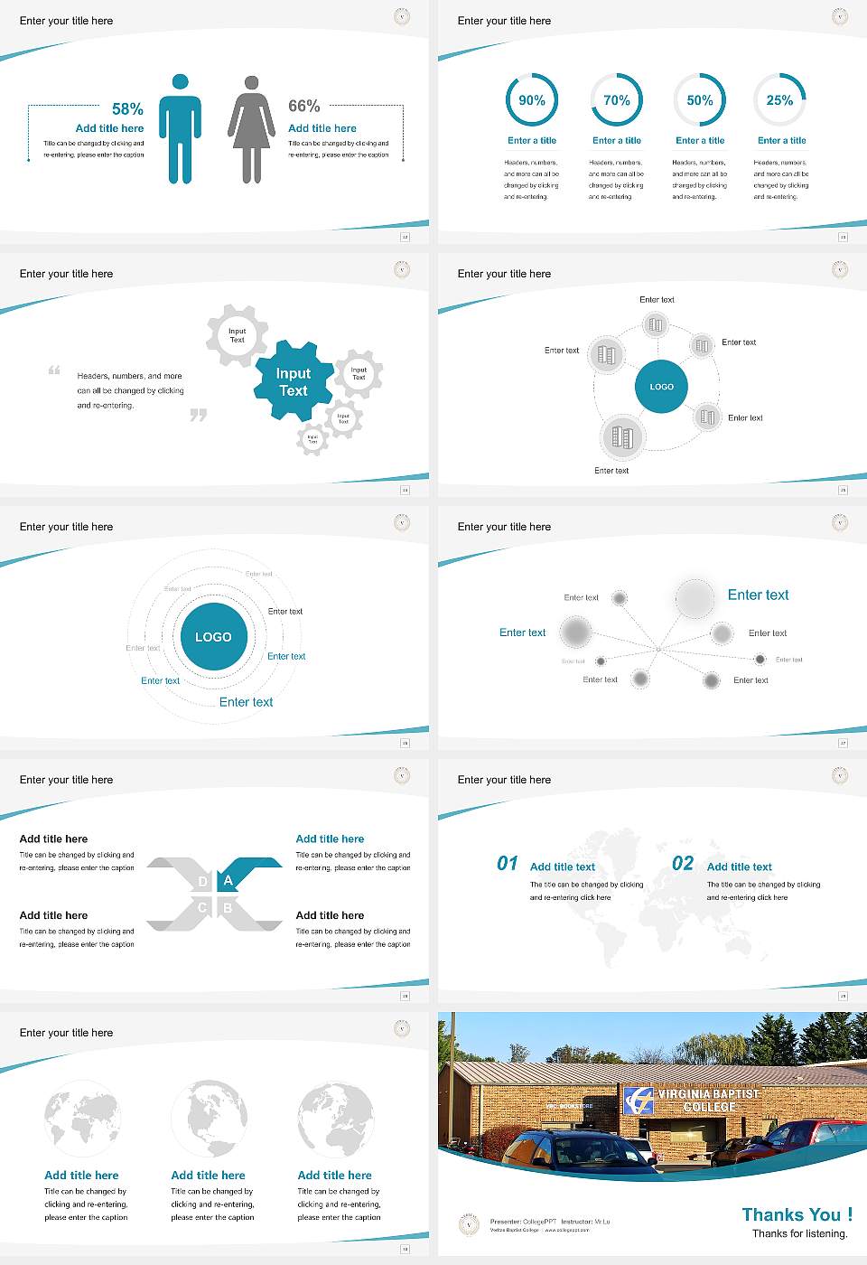 Veritas Baptist College Course/Courseware Creation PPT Template16:9 ratio PPT effect preview image4