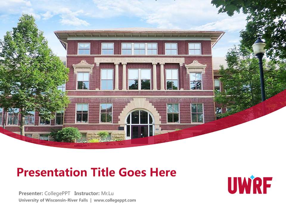 University of Wisconsin-River Falls Course/Courseware Creation PPT Template4:3 ratio PPT effect preview image5