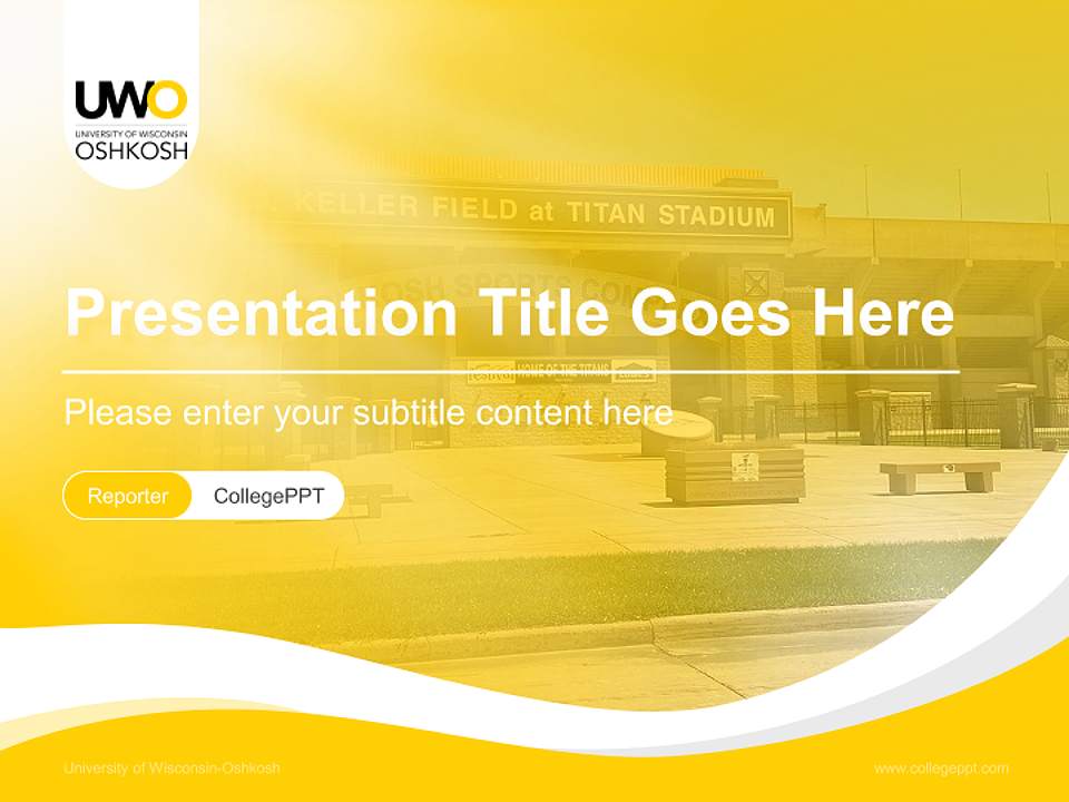 University of Wisconsin-Oshkosh Lecture Sharing and Networking Event PPT Template4:3 ratio PPT effect preview image4