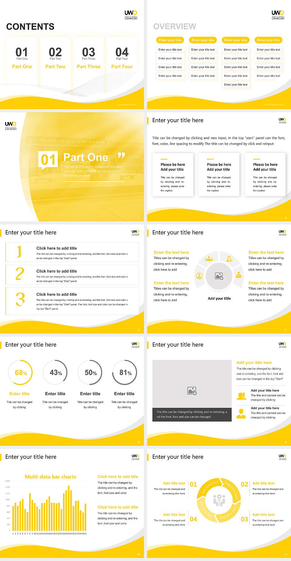 University of Wisconsin-Oshkosh Lecture Sharing and Networking Event PPT Template4:3 ratio PPT effect preview image2
