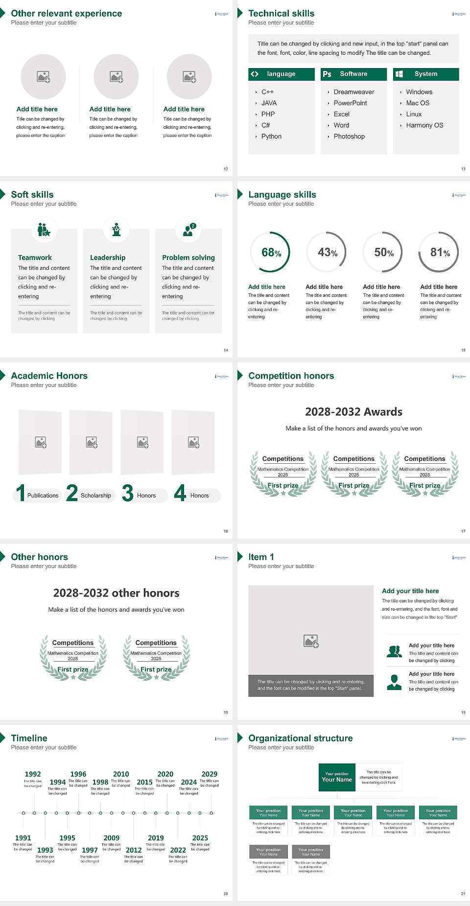 Warren Wilson College Resume PPT Template4:3 ratio PPT effect preview image3