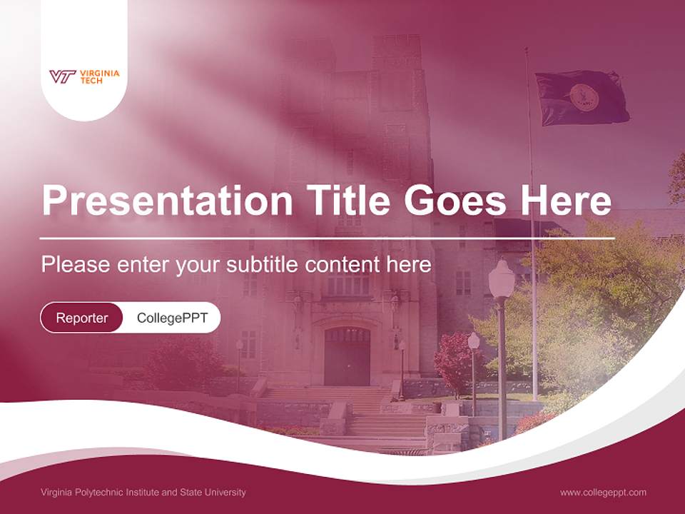 Virginia Polytechnic Institute and State University Lecture Sharing and Networking Event PPT Template4:3 ratio PPT effect preview image4