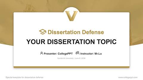 Vanderbilt University Graduation Thesis Defense PPT Template