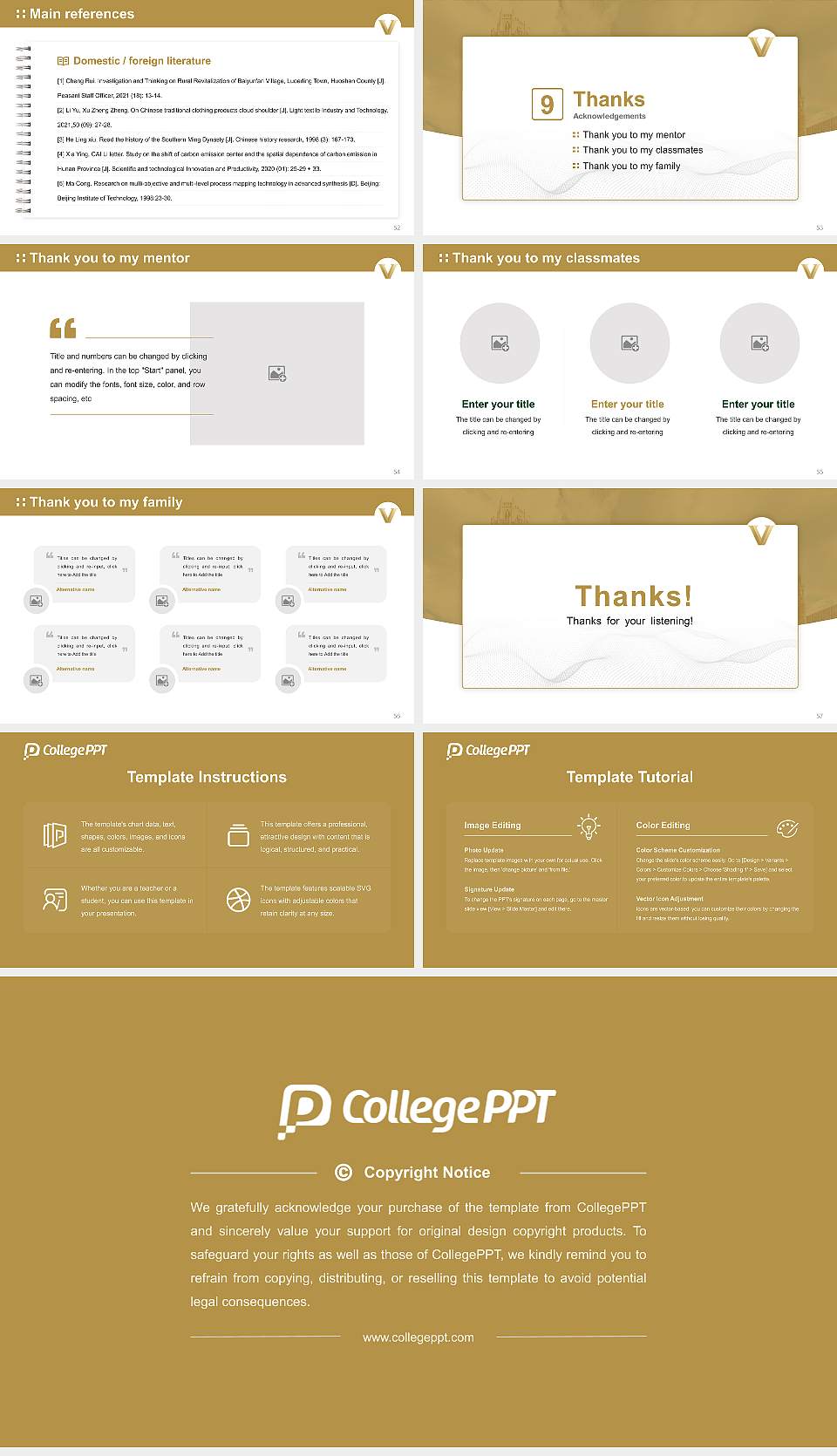 Vanderbilt University Graduation Thesis Defense PPT Template16:9 ratio PPT effect preview image7