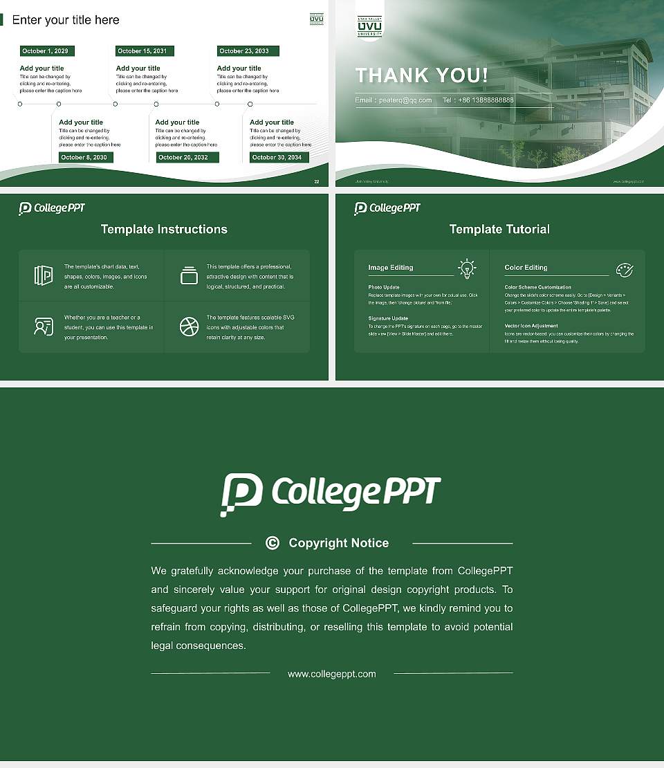 Utah Valley University Lecture Sharing and Networking Event PPT Template16:9 ratio PPT effect preview image4