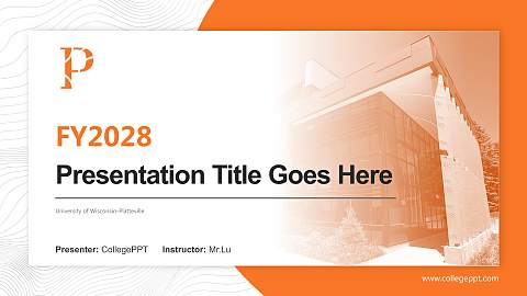University of Wisconsin-Platteville Academic Presentation/Research Findings Report PPT Template