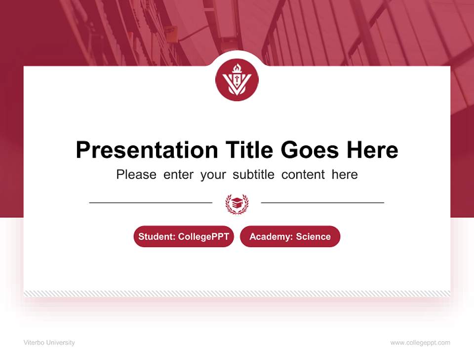Viterbo University National Scholarship Defense PPT Template4:3 ratio PPT effect preview image4