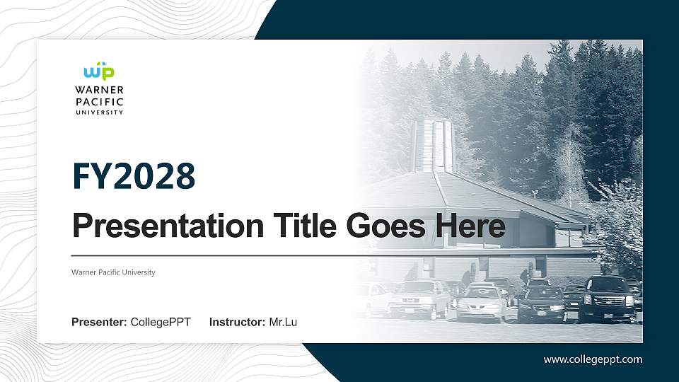 Warner Pacific University Academic Presentation/Research Findings Report PPT Template16:9 ratio PPT effect preview image