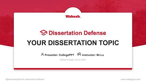 Wabash College Graduation Thesis Defense PPT Template