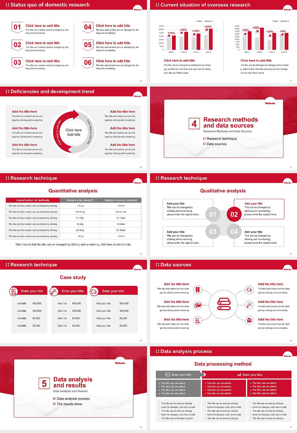 Wabash College Graduation Thesis Defense PPT Template16:9 ratio PPT effect preview image4