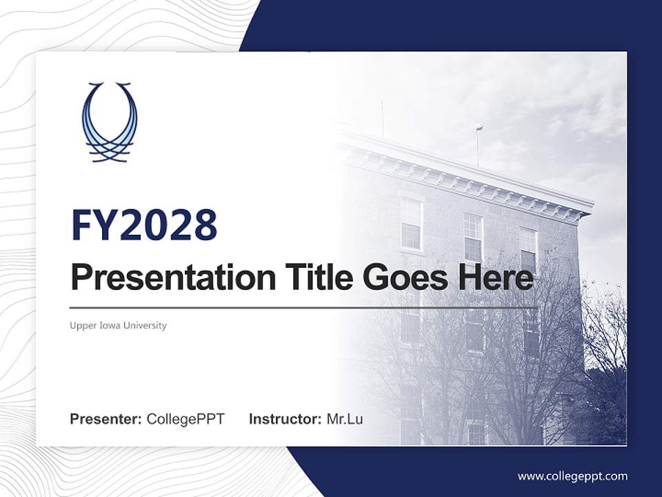 Upper Iowa University Academic Presentation/Research Findings Report PPT Template4:3 ratio PPT effect preview image5