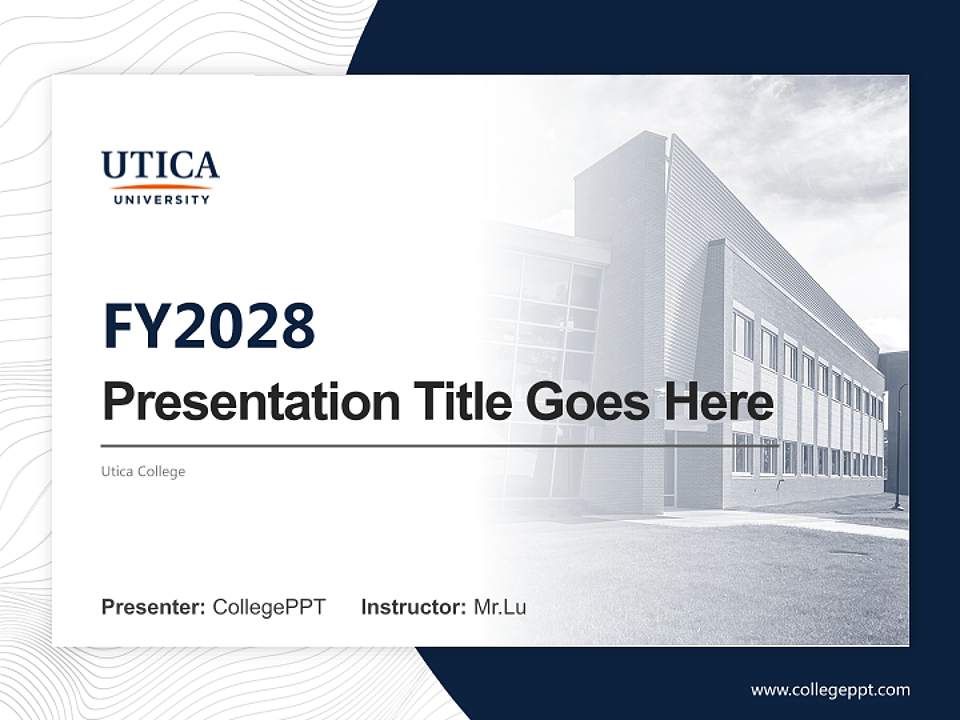 Utica College Academic Presentation/Research Findings Report PPT Template4:3 ratio PPT effect preview image5