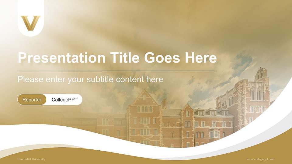 Vanderbilt University Lecture Sharing and Networking Event PPT Template16:9 ratio PPT effect preview image