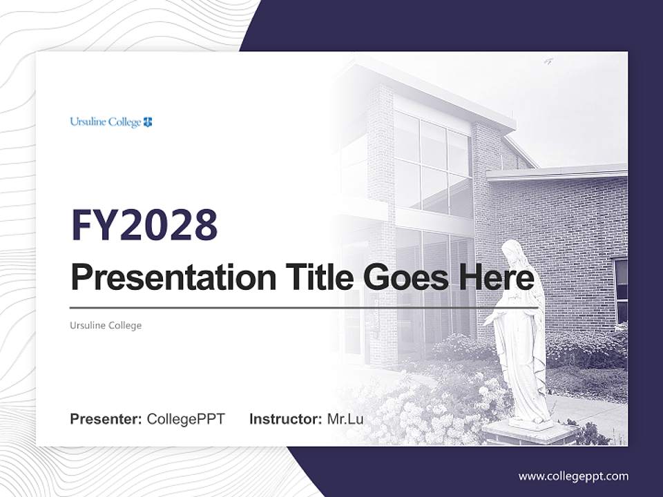 Ursuline College Academic Presentation/Research Findings Report PPT Template4:3 ratio PPT effect preview image5