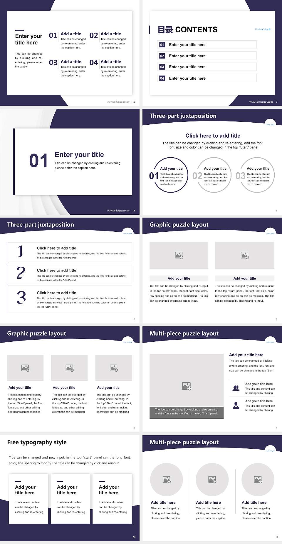 Ursuline College Academic Presentation/Research Findings Report PPT Template4:3 ratio PPT effect preview image2