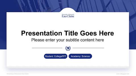 University of Wisconsin-Eau Claire National Scholarship Defense PPT Template